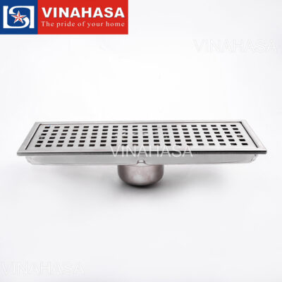 Ga Thoát Nước Inox 304 Vinahasa GT506 – Ga Dài 60/80/100cm, Dày 1.0mm, Ống Ø90