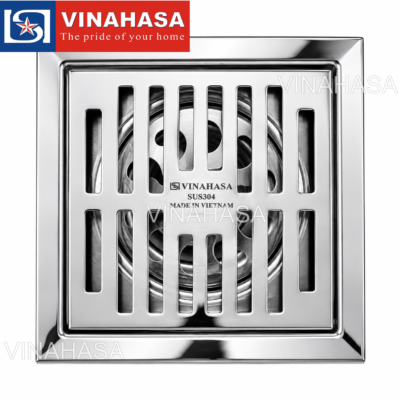 Ga Thoát Sàn Inox 304 Vinahasa GS229 – GS429 | Ga Sâu Ngăn Mùi, Chống Côn Trùng, Mặt 12×12cm
