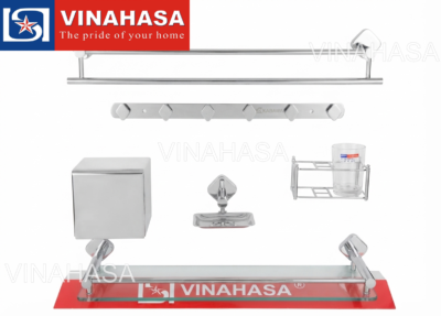 BỘ PHỤ KIỆN NHÀ TẮM CHÂN Ô VAN INOX 304 KA6600 – SANG TRỌNG, BỀN ĐẸP, DỄ VỆ SINH