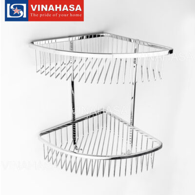 Kệ góc nan 2 tầng inox 304 TODA TD25 – Kệ góc 25x25 cm, thiết kế thông thoáng