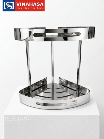 Kệ góc 2 tầng inox 304 TODA TD29 – Kệ góc 25x25 cm, tối ưu không gian phòng tắm