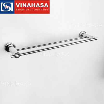 Thanh vắt khăn đôi đế tròn inox 304 TODA TD6507 – Thiết kế thanh tròn hiện đại